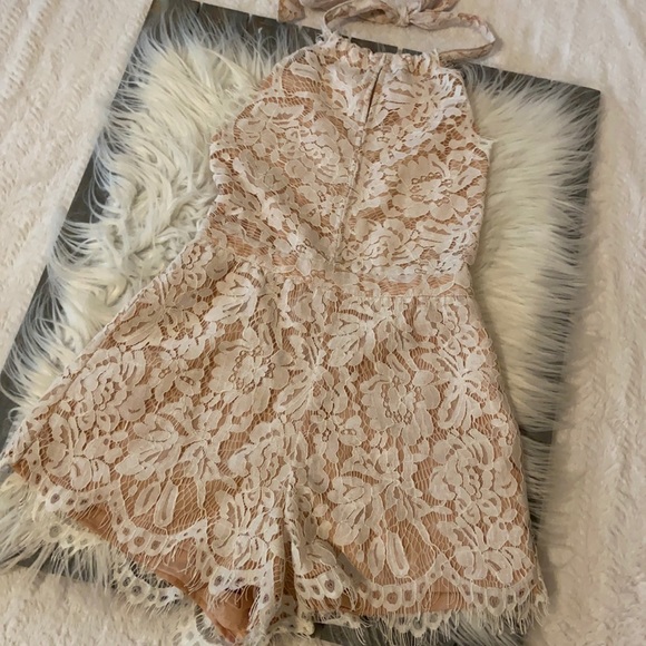 American Threads Pants - American Threads lace romper w/pockets